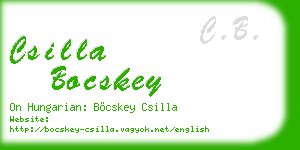 csilla bocskey business card